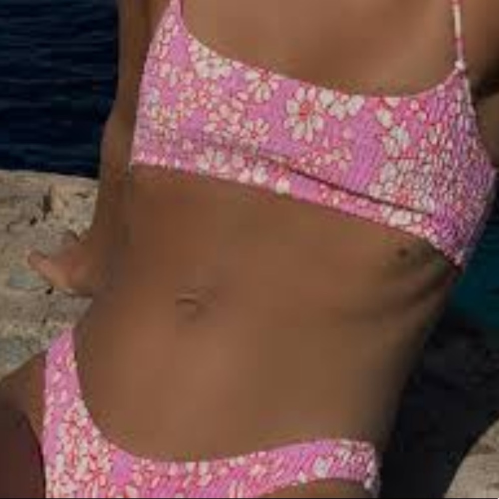 Triangl floral pink bikini lightly worn